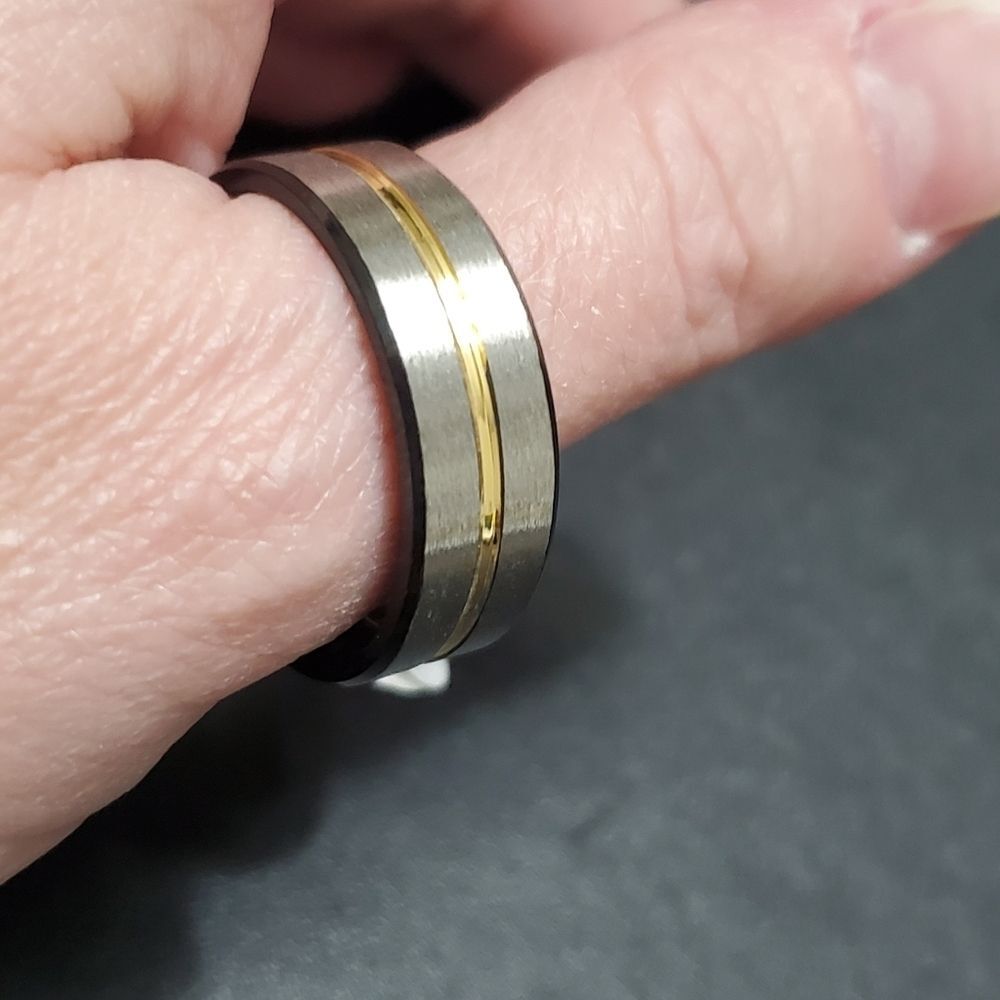 Titanium silver tone ring size 13 - image 2